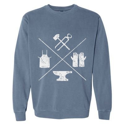 Blacksmithy Tools Blacksmithing Forging Blacksmith Garment-Dyed Sweatshirt