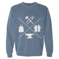 Blacksmithy Tools Blacksmithing Forging Blacksmith Garment-Dyed Sweatshirt