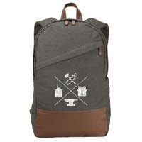 Blacksmithy Tools Blacksmithing Forging Blacksmith Cotton Canvas Backpack