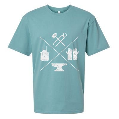 Blacksmithy Tools Blacksmithing Forging Blacksmith Sueded Cloud Jersey T-Shirt