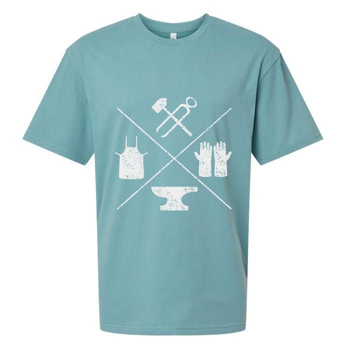 Blacksmithy Tools Blacksmithing Forging Blacksmith Sueded Cloud Jersey T-Shirt