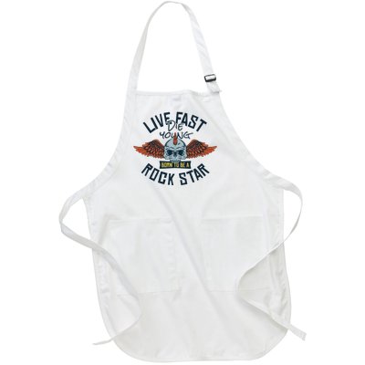 Born To Be Rock Star Full-Length Apron With Pockets