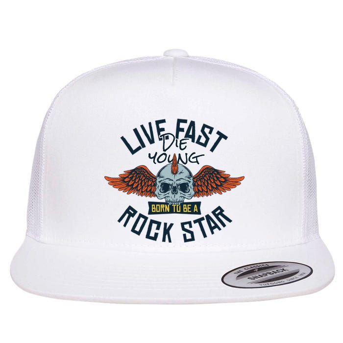 Born To Be Rock Star Flat Bill Trucker Hat