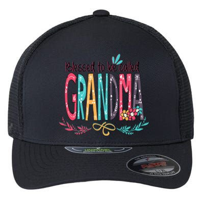 Blessed To Be Called Grandma Colorful Grandma Flexfit Unipanel Trucker Cap