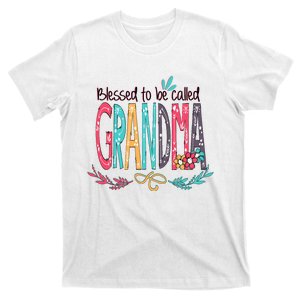 Blessed To Be Called Grandma Colorful Grandma T-Shirt