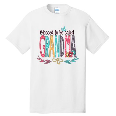 Blessed To Be Called Grandma Colorful Grandma Tall T-Shirt