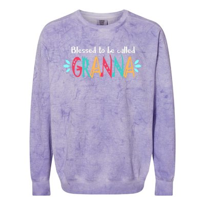 Blessed To Be Called Granna Colorblast Crewneck Sweatshirt