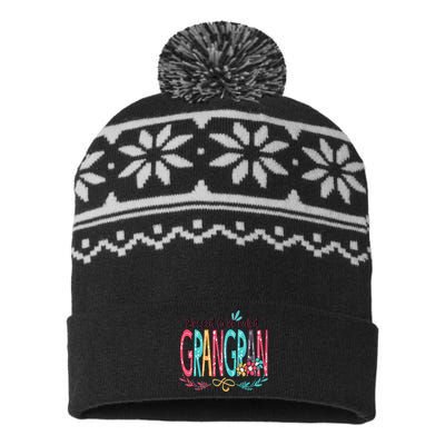 Blessed To Be Called Grangran Colorful Grandma USA-Made Snowflake Beanie