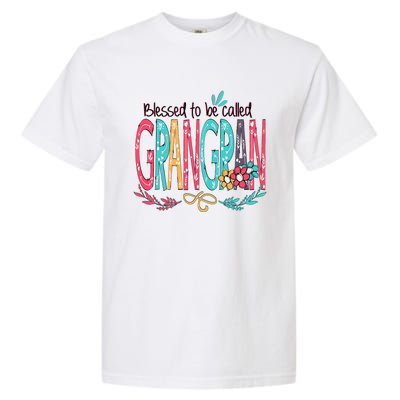 Blessed To Be Called Grangran Colorful Grandma Garment-Dyed Heavyweight T-Shirt