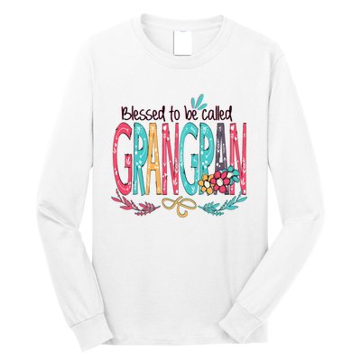 Blessed To Be Called Grangran Colorful Grandma Long Sleeve Shirt