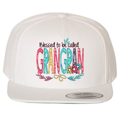 Blessed To Be Called Grangran Colorful Grandma Wool Snapback Cap