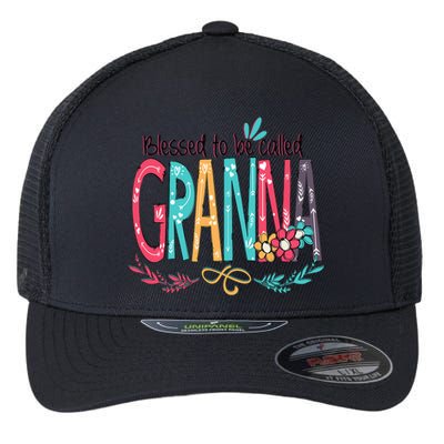 Blessed To Be Called Granna Colorful Grandma Flexfit Unipanel Trucker Cap