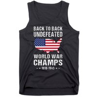 Back To Back Undefeated World War Champs American Patriotic Tank Top