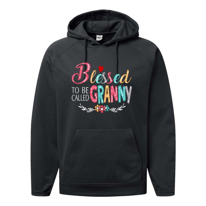 Blessed To Be Called Granny Colorful Art Performance Fleece Hoodie