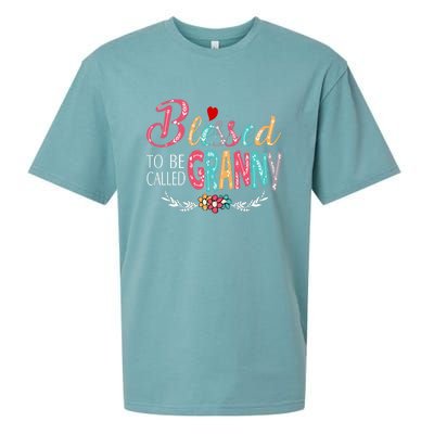 Blessed To Be Called Granny Colorful Art Sueded Cloud Jersey T-Shirt