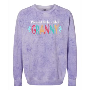 Blessed To Be Called Granny Colorblast Crewneck Sweatshirt