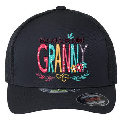 Blessed To Be Called Granny Colorful Grandma Flexfit Unipanel Trucker Cap