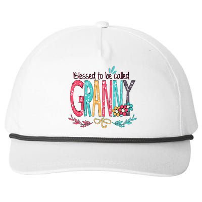 Blessed To Be Called Granny Colorful Grandma Snapback Five-Panel Rope Hat