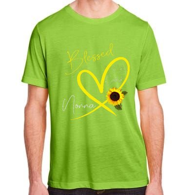 Blessed To Be Called Nonna Sunflower Heart Mother's Day Adult ChromaSoft Performance T-Shirt