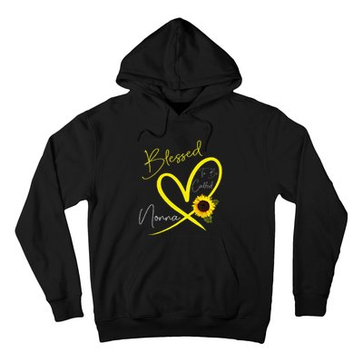 Blessed To Be Called Nonna Sunflower Heart Mother's Day Hoodie