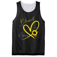 Blessed To Be Called Nonna Sunflower Heart Mother's Day Mesh Reversible Basketball Jersey Tank