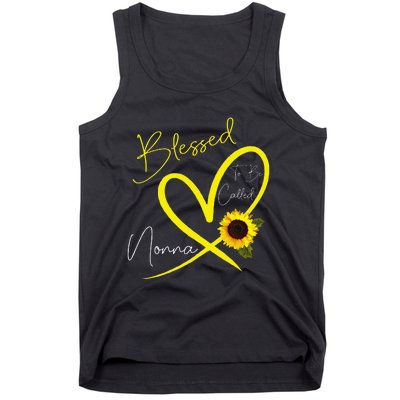 Blessed To Be Called Nonna Sunflower Heart Mother's Day Tank Top