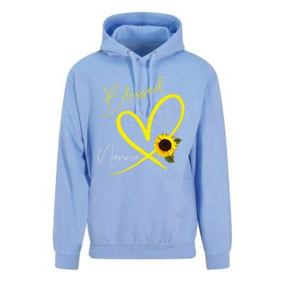 Blessed To Be Called Nonna Sunflower Heart Mother's Day Unisex Surf Hoodie