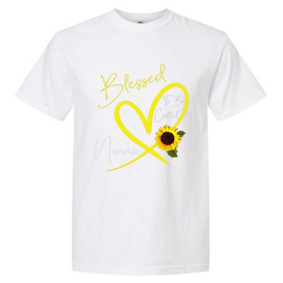 Blessed To Be Called Nonna Sunflower Heart Mother's Day Garment-Dyed Heavyweight T-Shirt