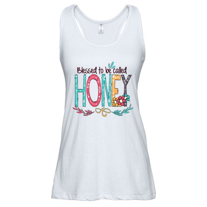 Blessed To Be Called Honey Colorful Grandma Ladies Essential Flowy Tank