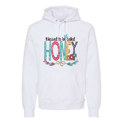 Blessed To Be Called Honey Colorful Grandma Premium Hoodie