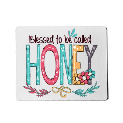 Blessed To Be Called Honey Colorful Grandma Mousepad