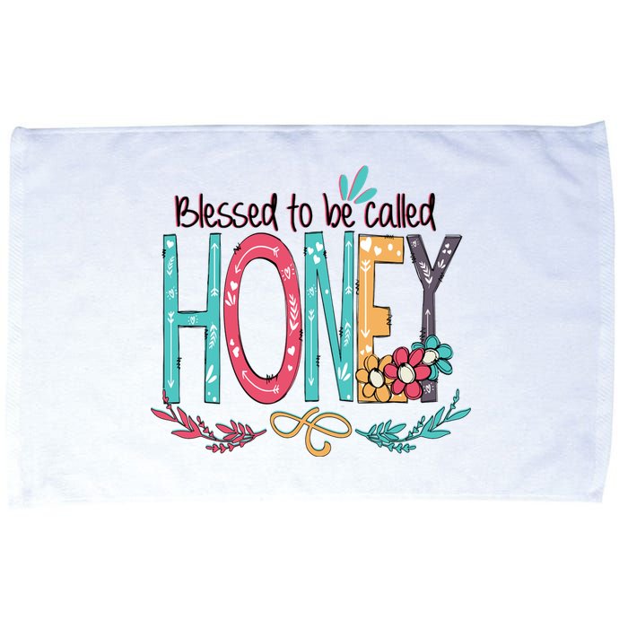 Blessed To Be Called Honey Colorful Grandma Microfiber Hand Towel