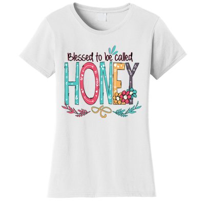 Blessed To Be Called Honey Colorful Grandma Women's T-Shirt