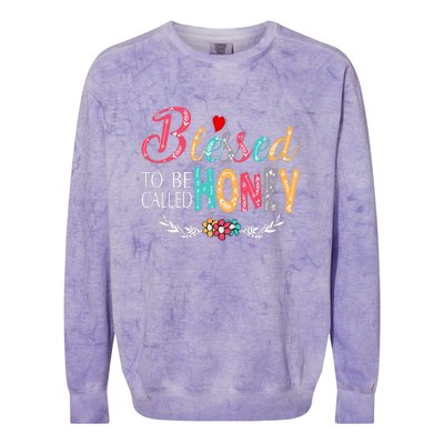 Blessed To Be Called Honey Colorful Art Colorblast Crewneck Sweatshirt