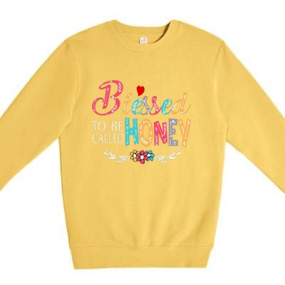 Blessed To Be Called Honey Colorful Art Premium Crewneck Sweatshirt