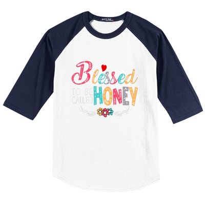 Blessed To Be Called Honey Colorful Art Baseball Sleeve Shirt