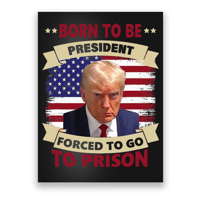 Born To Be President Forced To Go To Prison Funny Trump 2024 Poster