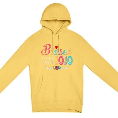 Blessed To Be Called Jojo Colorful Art Premium Pullover Hoodie