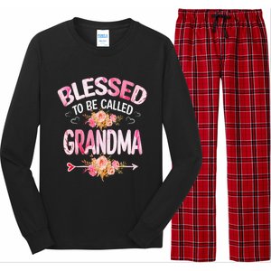 Blessed To Be Called Grandma Mother's Day Mom Grandma Gift Long Sleeve Pajama Set