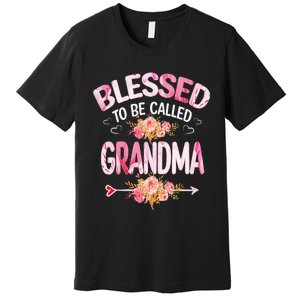 Blessed To Be Called Grandma Mother's Day Mom Grandma Gift Premium T-Shirt