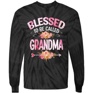 Blessed To Be Called Grandma Mother's Day Mom Grandma Gift Tie-Dye Long Sleeve Shirt