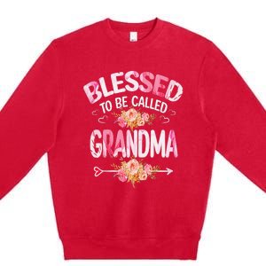 Blessed To Be Called Grandma Mother's Day Mom Grandma Gift Premium Crewneck Sweatshirt