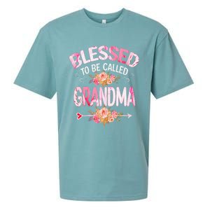 Blessed To Be Called Grandma Mother's Day Mom Grandma Gift Sueded Cloud Jersey T-Shirt