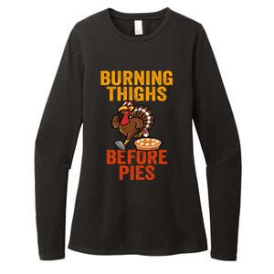 Burning Thighs Before Pies Turkey Trot Costume Gift Womens CVC Long Sleeve Shirt