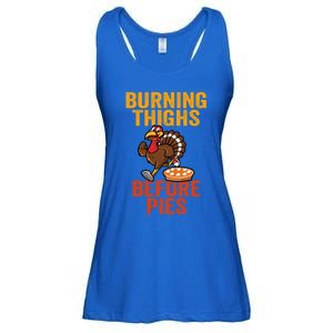 Burning Thighs Before Pies Turkey Trot Costume Gift Ladies Essential Flowy Tank