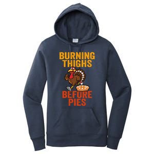 Burning Thighs Before Pies Turkey Trot Costume Gift Women's Pullover Hoodie