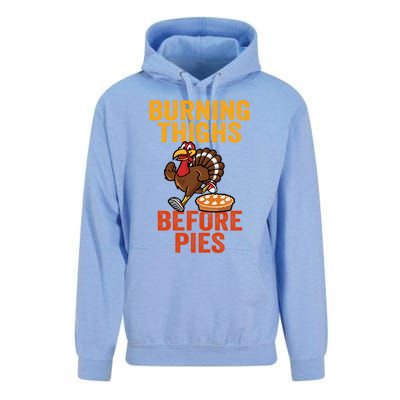 Burning Thighs Before Pies Turkey Trot Costume Gift Unisex Surf Hoodie