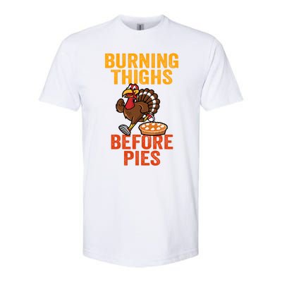 Burning Thighs Before Pies Turkey Trot Costume Gift Softstyle® CVC T-Shirt