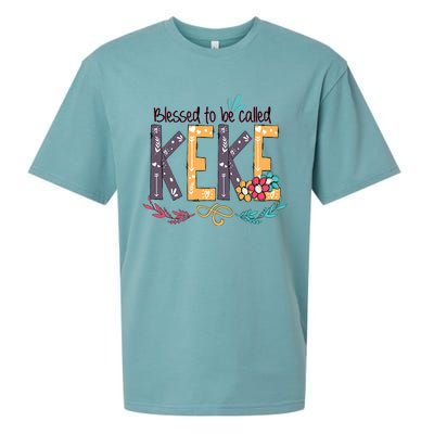 Blessed To Be Called Keke Colorful Grandma Sueded Cloud Jersey T-Shirt