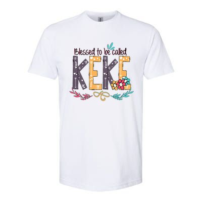 Blessed To Be Called Keke Colorful Grandma Softstyle CVC T-Shirt